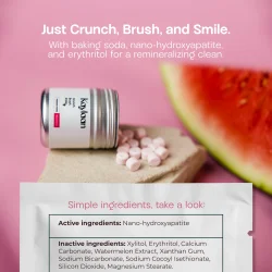 Dentifrice en pastilles Hydroxyapatite Watermelon &amp; Xylitol (sachet 90 pcs)