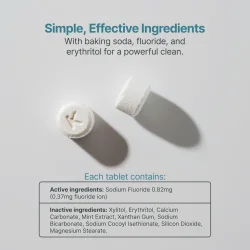 Kaylaan Xylitol Zahnputztabletten mit Fluorid und Bio-Minz (90 St.)