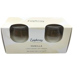 Doftljus i burk 2 st. Epiphane Vanilj 42 gr.