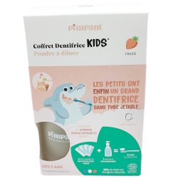 Naturlig barntandkrm Pimpant Jordgubbspumpflaska + 4 pfyllningar