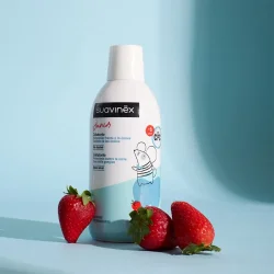 Xylitol Munsk�lj f�r barn SUAVINEX Junior Strawberry 6+ �r (500 ml)