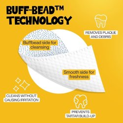 Roofus Dental Finger Wipes med Peanut Butter – tandreng�rande fingerservetter f�r hundar (60 st.)