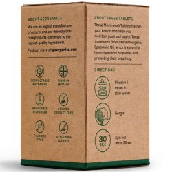 Naturlige munnvannstabletter Georganics Spearmint 180 stk.