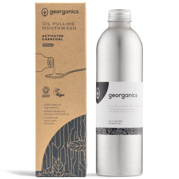Organic Oil Pulling Georganics Charcoal Munsklj 275 ml.
