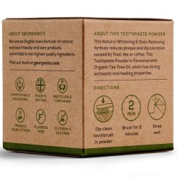 Naturlig tandkrm Powder Georganics Tea Tree 120 ml