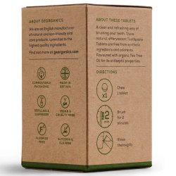 Naturlig tandkrm Tabletter Georganics Tea Tree 120 st.