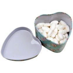 Pilleske Hjerteformet Metal Pilleboks