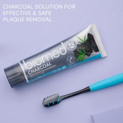 3 stk. Biomed Complete Care Charcoal Tandbrster Medium