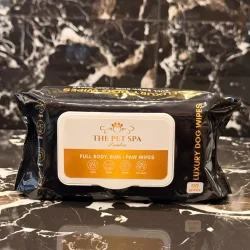 The Pet Spa London Luxury Dog Wipes Baby Powder – Reng�ringsservetter f�r hund (80 st)