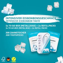 Wunder Tandstikker Med Smag Ice Bonbon Sampak
