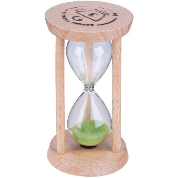 Zandloper 3 Minuten Houten Handgemaakt GROEN
