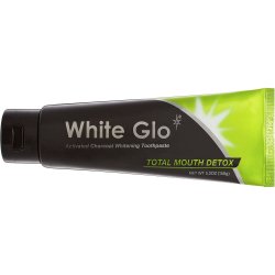 Tandblegning Tandpasta + Tandbrste White Glo CHARCOAL Total Mouth Detox