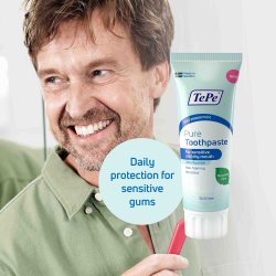Tandpasta mod Mundtrhed TePe Pure Mild Peppermint 75 ml.
