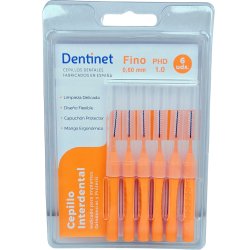 Dentinet Interspace borstar 6 st. Fin 0,6 mm PHD 1,0 