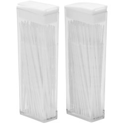 Dentadan Dual Picks Plasttandstik med brste til mellemrum 120 stk.