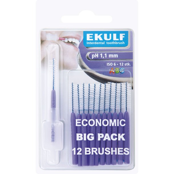 Ekulf ph Mellemrumsbrster 1.1 mm LILLA