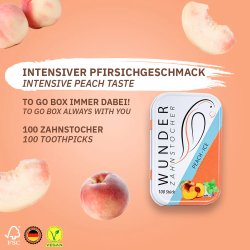 Wunder Tannpirkere Smaksatt PEACH Ice Metal Ash