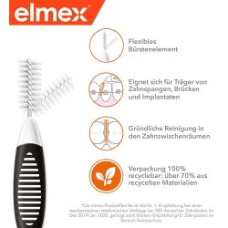 Elmex Mellemrumsbrster 8 stk. 1.5 mm ISO 8 SORT
