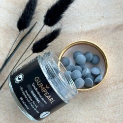 Tandkrm Tabletter GUMPEARL Charcoal Fluor Glas 248 st.