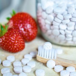 Naturlig tandkrm Tabletter OCEANSRESPECT Strawberry 60 st.