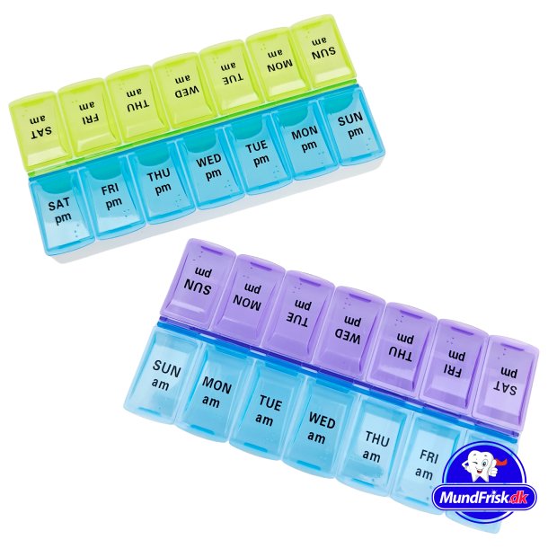 Pillendose 7 oder 14 Tage Pillendose 2 Fcher pro Tag 14 Fcher