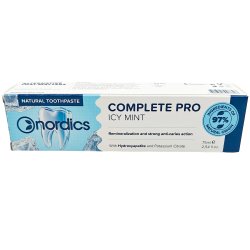 Naturlig Hydroxyapatite Tandkrm NORDICS Complete Pro Icy Mint 75 ml.