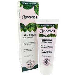 Naturlig Hydroxyapatite tandkrm NORDICS Sensitive Spearmint Remineralizing 75 ml