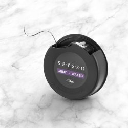 Koltandtrd SEYSSO Carbon Black Waxed &amp; Mint 40 mtr.