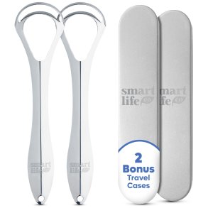 Tungeskrabere 2 stk med Etui SmartLifEco Dual Scrape Tungerensere