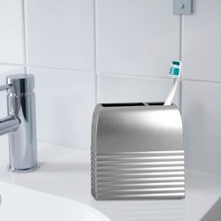 Nu Steel Tandbrsteholder Aravada Ribbed Rustfrit Stl