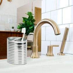 Nu Steel Tandbrsteholder Astoria Ribbed Rustfrit Stl