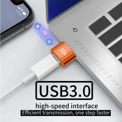 USB-A til USB-C adapter 10A � Hurtiglading og dataoverføring