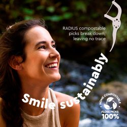 Komposterbara tandtrdsplockar RADIUS EcoClean Floss 50 st.