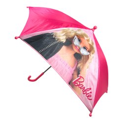 Barnparaply BARBIE Fuchsia-Rosa H60cm, 70cm