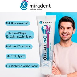 Xylitol-tandkrm med aktivt syre Miradent Oxysafe Pro 75 ml