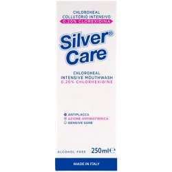 Klorheksidin Munnvann 0,20 % SILVERCARE Intensive 250 ml.