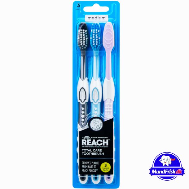 Listerine REACH Tandbrster 3 stk. Total Care Medium