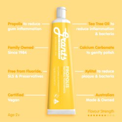 Naturlig Propolis Tandpasta GRANTS Xylitol &amp; Tea Tree Fluorfri 110g