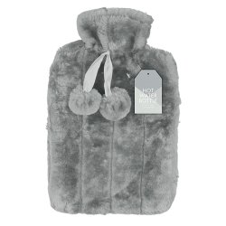 Klassisk Vrmedunk med Mjuk Plysch-verdrag och Pompomer 2 ltr.