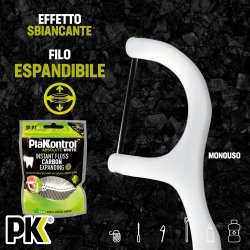 Tanntrdbyler PLAKKONTROL Absolute White Instant Floss Carbon Expanding 30 stk.
