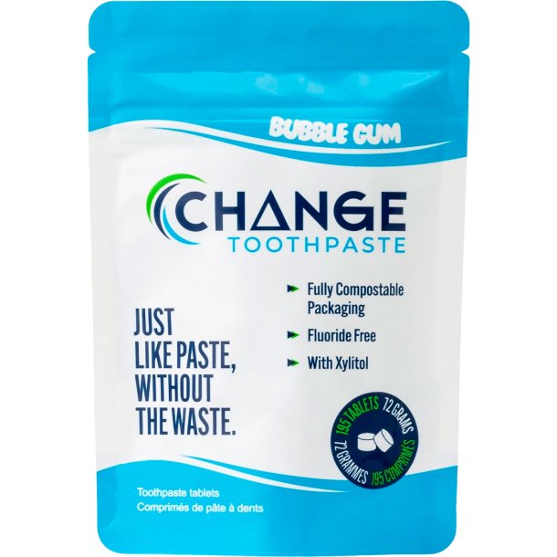 Xylitol Tandpasta Tabletter CHANGE Bubblegum 195 stk.
