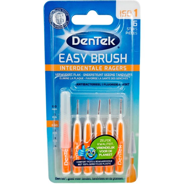 DENTEK Easy Brush Eco 6 stk. Mellemrumsbrster 0.45 mm. ISO 1