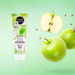Naturlig Tannkrem ORGANIC SHOP Sensitive Teeth Apple &amp; Grape 100g