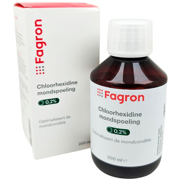 Klorhexedin Mundskyl 0,20 % FAGRON 200 ml.