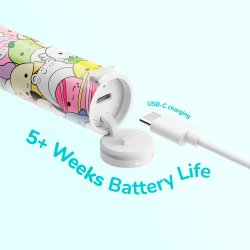 Squishmallows Cam Multi Character ORDO Sonic Genopladelig El-tandbrste til Brn