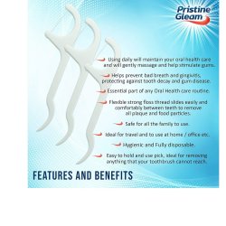 Tandtrdsbyglar PRISTINA GLEAM Floss Picks 75 st.
