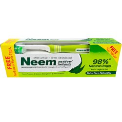 Naturlig Tandpasta NEEM Active 200g + Tandb�rste