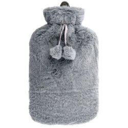 VILDE Varmedunk Gr� Plysbetr�k � 2 liter komfort og varme