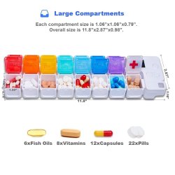 Elektronisk Pille�ske med alarm � 7 dage / AM &amp; PM