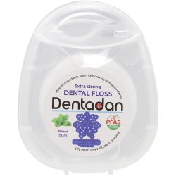 Flosdraad met Hydroxyapatit DENTADAN Extra Strong Mint &amp; Wax 50 mtr.